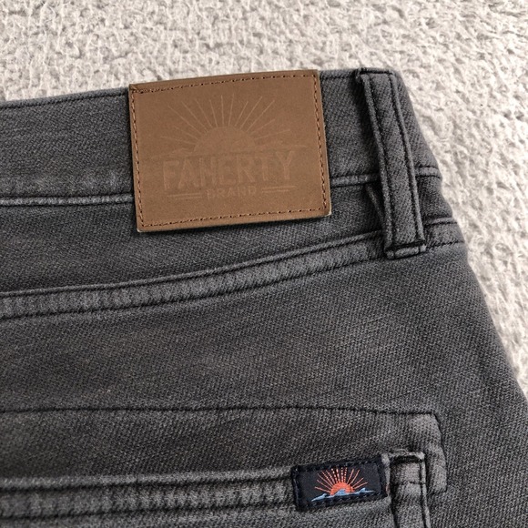 Faherty Pants Mens 36x28 Gray Slate 5 Pocket Terry stretch Casual Comfort Office - Picture 5 of 13